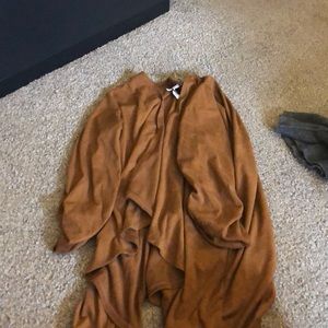 leather cardigan